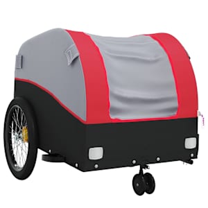 Vozík za kolo černý a červený 30 kg železo - obrázek 4