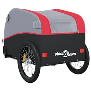 Vozík za kolo černý a červený 30 kg železo - obrázek 8