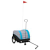 vidaXL jalgratta haagis, must ja sinine, 30 kg, raud