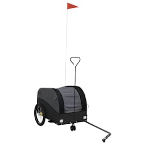 Vozík za kolo černý 30 kg železo - obrázek 2