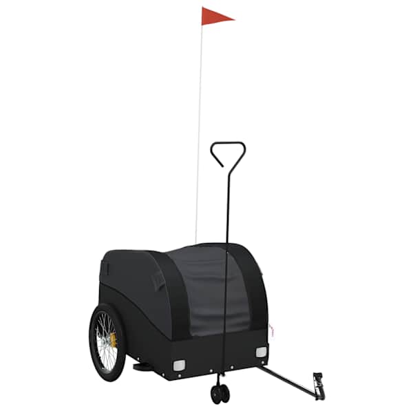 vidaXL jalgratta haagis, must, 45 kg, raud