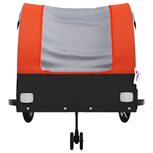 Vozík za kolo černý a oranžový 45 kg železo - obrázek 6