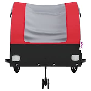 Vozík za kolo černý a červený 45 kg železo - obrázek 6