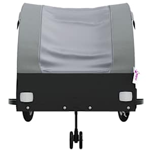 Vozík za kolo černý a šedý 45 kg železo - obrázek 6