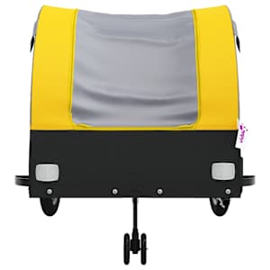 Vozík za kolo černý a žlutý 45 kg železo - obrázek 6