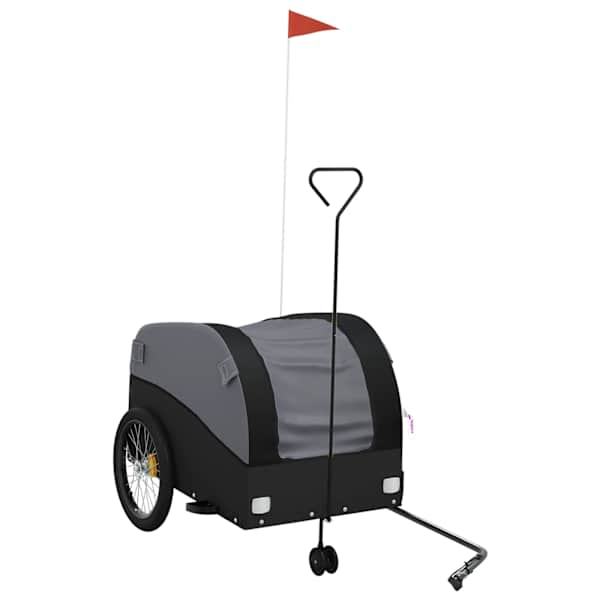 vidaXL jalgratta haagis, must, 45 kg, raud
