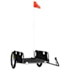 vidaXL ratta j&auml;relk&auml;ru, must, oxford kangas/raud