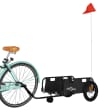 Fahrradanhänger Schwarz Und Orange 45 Kg Eisen