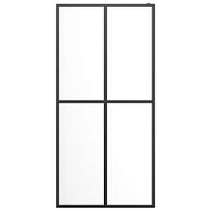 Zástěna do průchozí sprchy s policí černá 80x195 cm ESG/hliník - obrázek 4