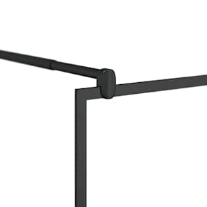 Zástěna do průchozí sprchy s policí černá 80x195 cm ESG/hliník - obrázek 6
