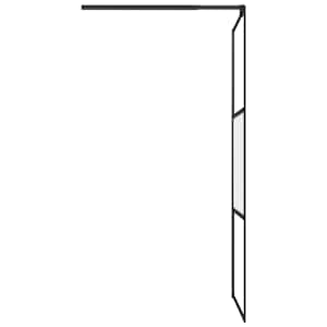 Zástěna do průchozí sprchy s policí černá 90x195 cm ESG/hliník - obrázek 6