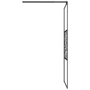 Zástěna do průchozí sprchy s policí černá 90x195 cm ESG/hliník - obrázek 6