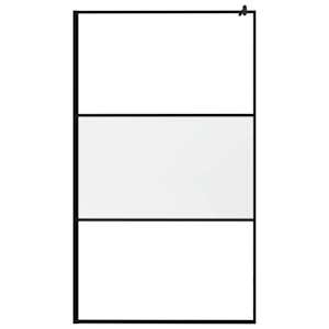 Zástěna do průchozí sprchy s policí černá 115x195 cm ESG/hliník - obrázek 4