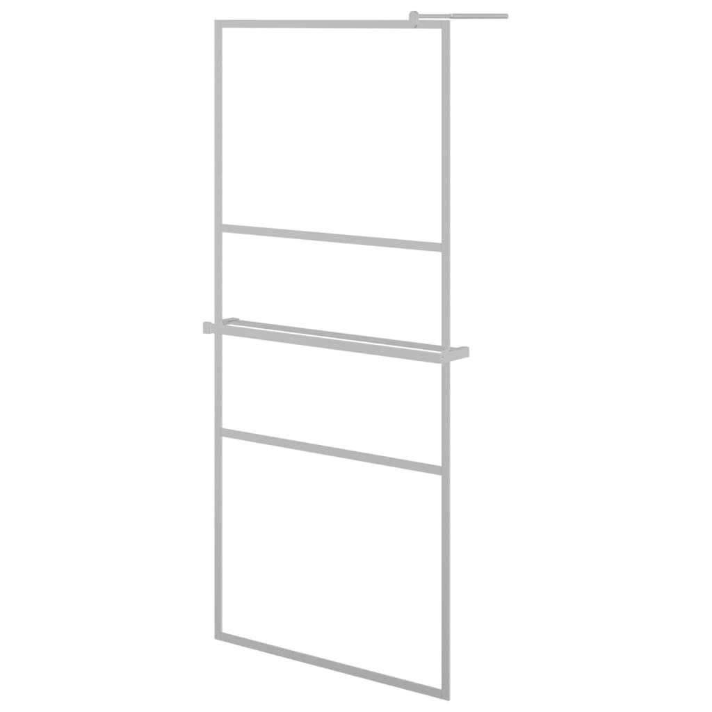 Thumbnail - vidaXL Duschwand mit Ablage für Walk-In-Dusche Chrom 80x195 cm ESG