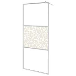 Zástěna do průchozí sprchy s policí chrom 80x195 cm ESG/hliník - obrázek 3