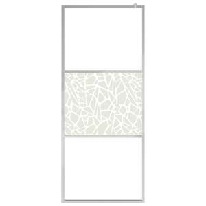 Zástěna do průchozí sprchy s policí chrom 100x195 cm ESG/hliník - obrázek 4