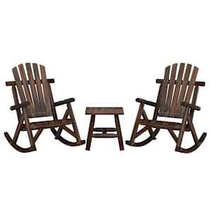 Vrtna sedežna garnitura 3-delna trdna smrekovina