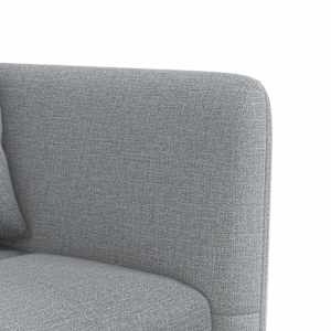 Rozkládací pohovka ve tvaru L světle šedá 275x140x70 cm textil - obrázek 9