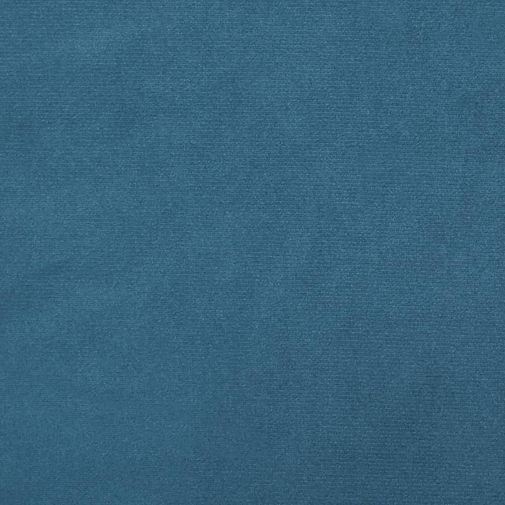 Rozkládací pohovka ve tvaru L modrá 260 x 140 x 70 cm samet