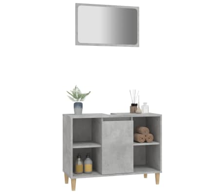 vidaXL Ensemble de meubles de salle de bain 2 pcs gris b&eacute;ton