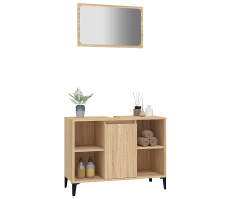 vidaXL Kopalni&scaron;ka garnitura 2-delna sonoma hrast inženirski les