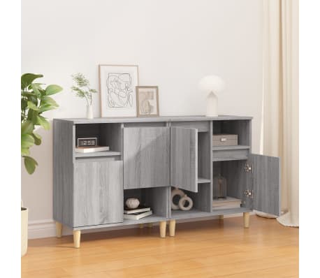 vidaXL Sideboards 2 pcs Grey Sonoma 60x35x70 cm Engineered Wood