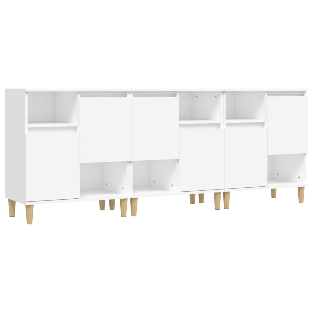 vidaXL Příborníky 3 ks bílé 60 x 35 x 70 cm kompozitní dřevo