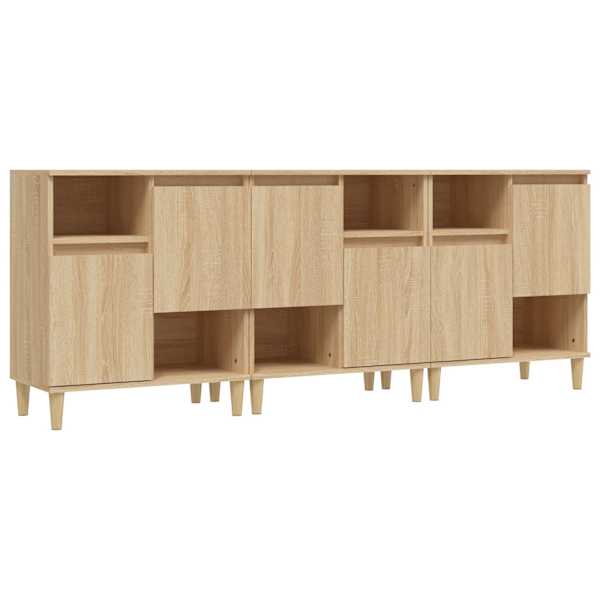 vidaXL puhvetkapid 3 tk, Sonoma tamm, 60 x 35 x 70 cm, tehispuit