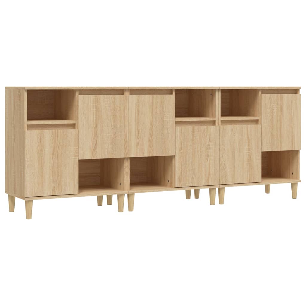vidaXL Příborníky 3 ks dub sonoma 60 x 35 x 70 cm kompozitní dřevo