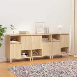 Komoda 2 kosa dimljeni hrast 60x35x70 cm inženirski les