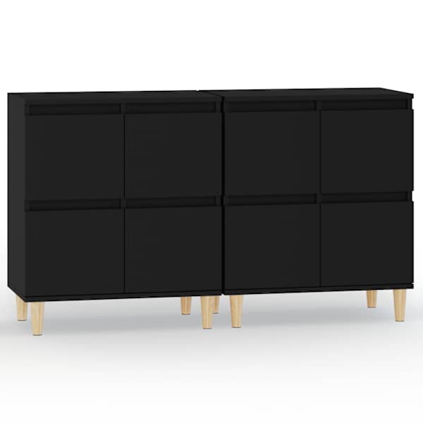 vidaXL puhvetkapid 2 tk, must, 60 x 35 x 70 cm, tehispuit