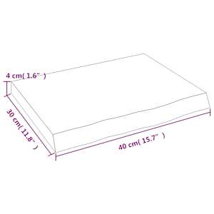 Koupelnová deska 40x30x(2-4) cm neošetřené masivní dřevo - obrázek 8