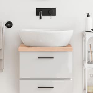 Koupelnová deska 40x30x(2-4) cm neošetřené masivní dřevo