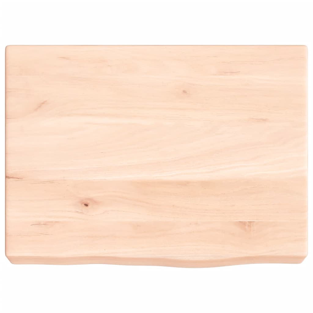 Wastafelblad 40x30x(2-6) cm onbehandeld massief hout
