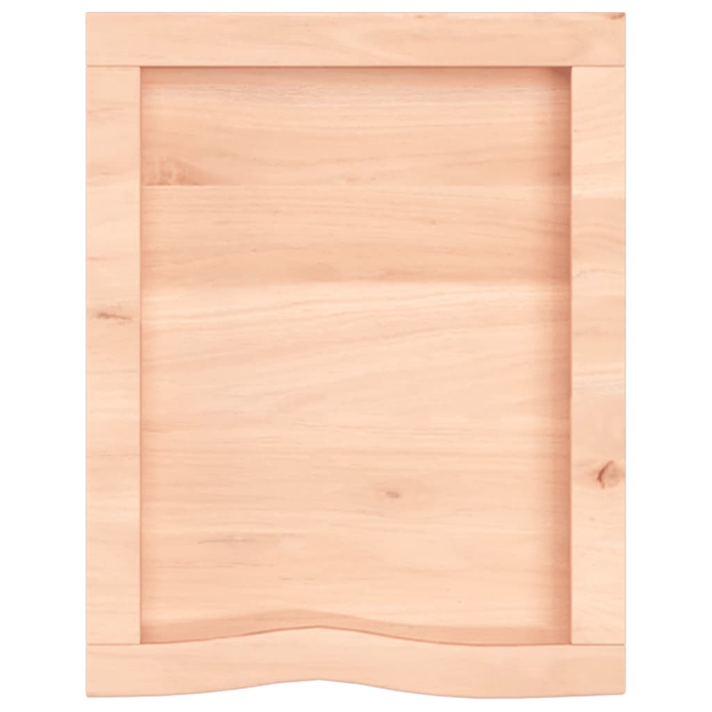 Wastafelblad 40x50x(2-4) cm onbehandeld massief hout