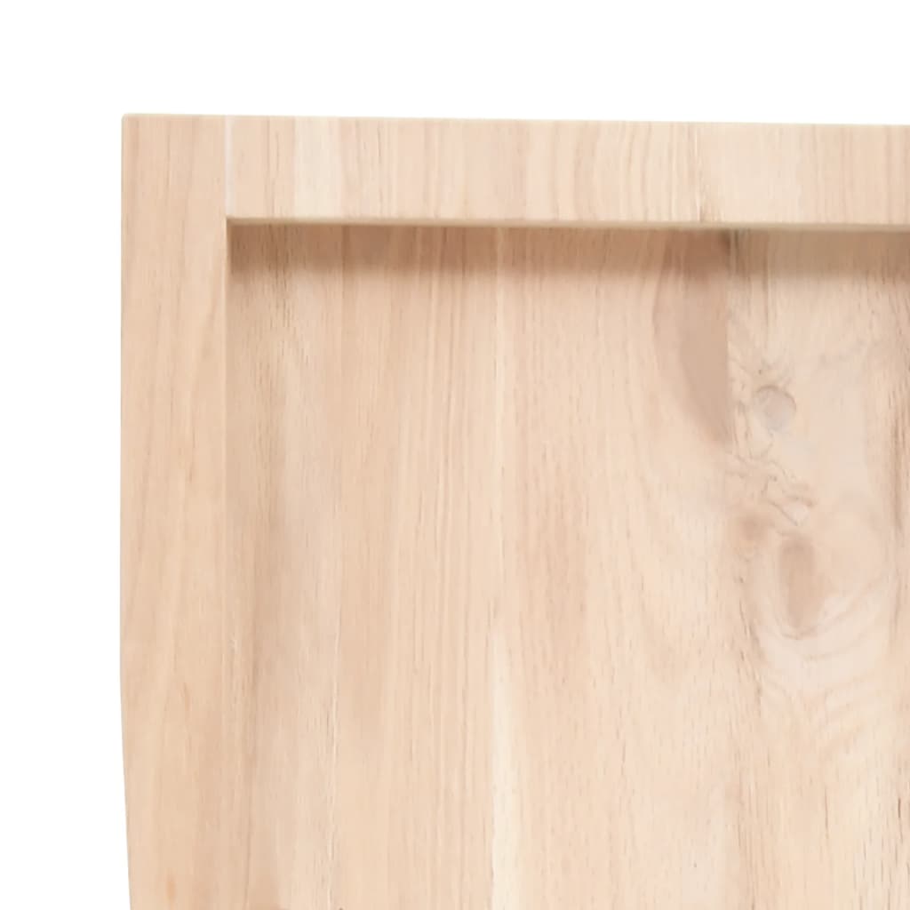 Wastafelblad 40x50x(2-6) cm onbehandeld massief hout