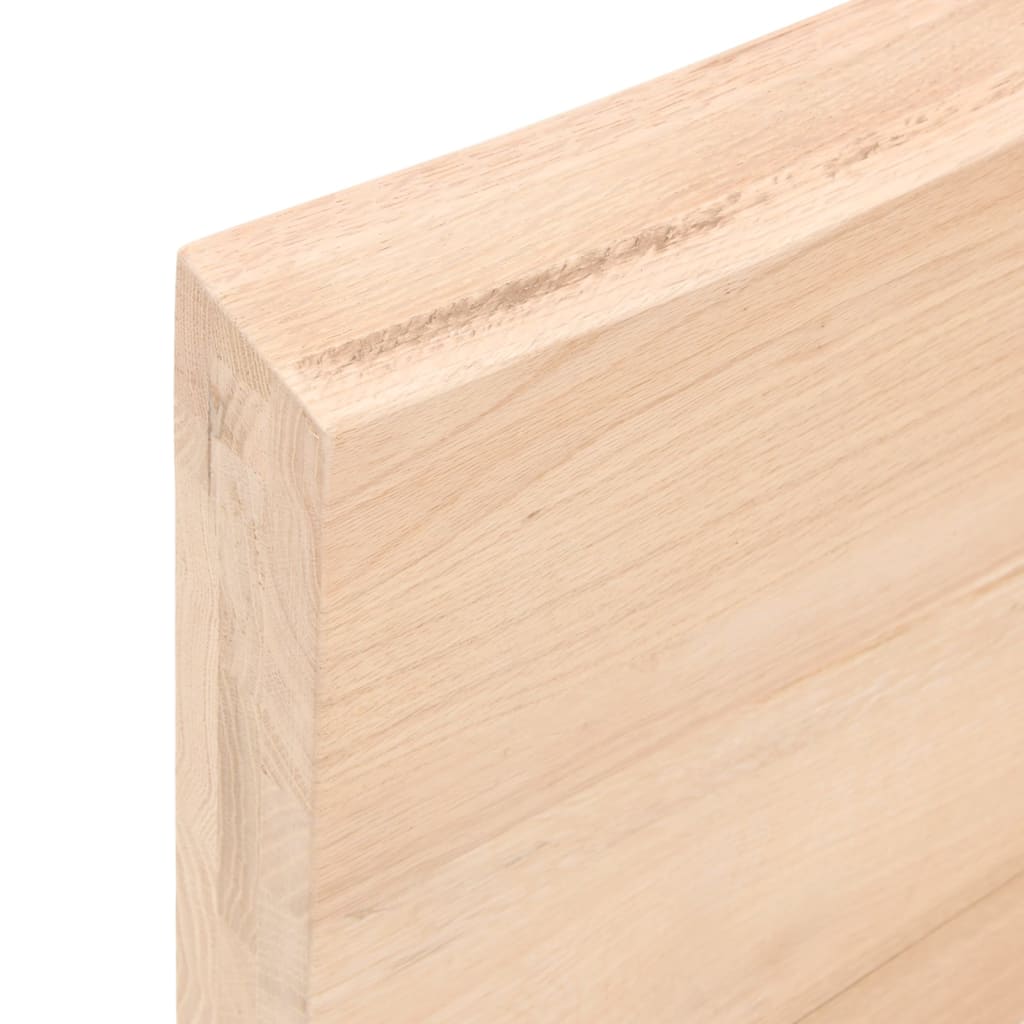 Wastafelblad 40x50x(2-6) cm onbehandeld massief hout