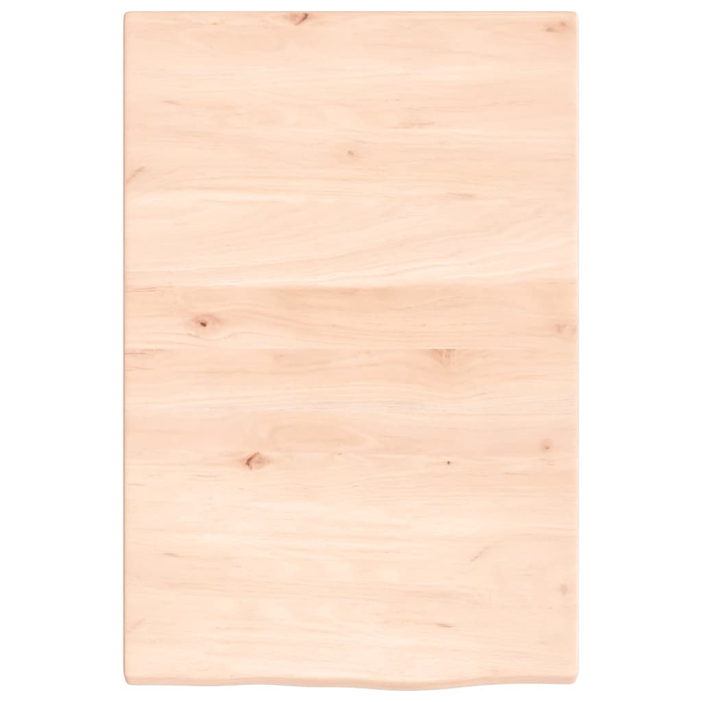 Wastafelblad 40x60x2 cm onbehandeld massief hout