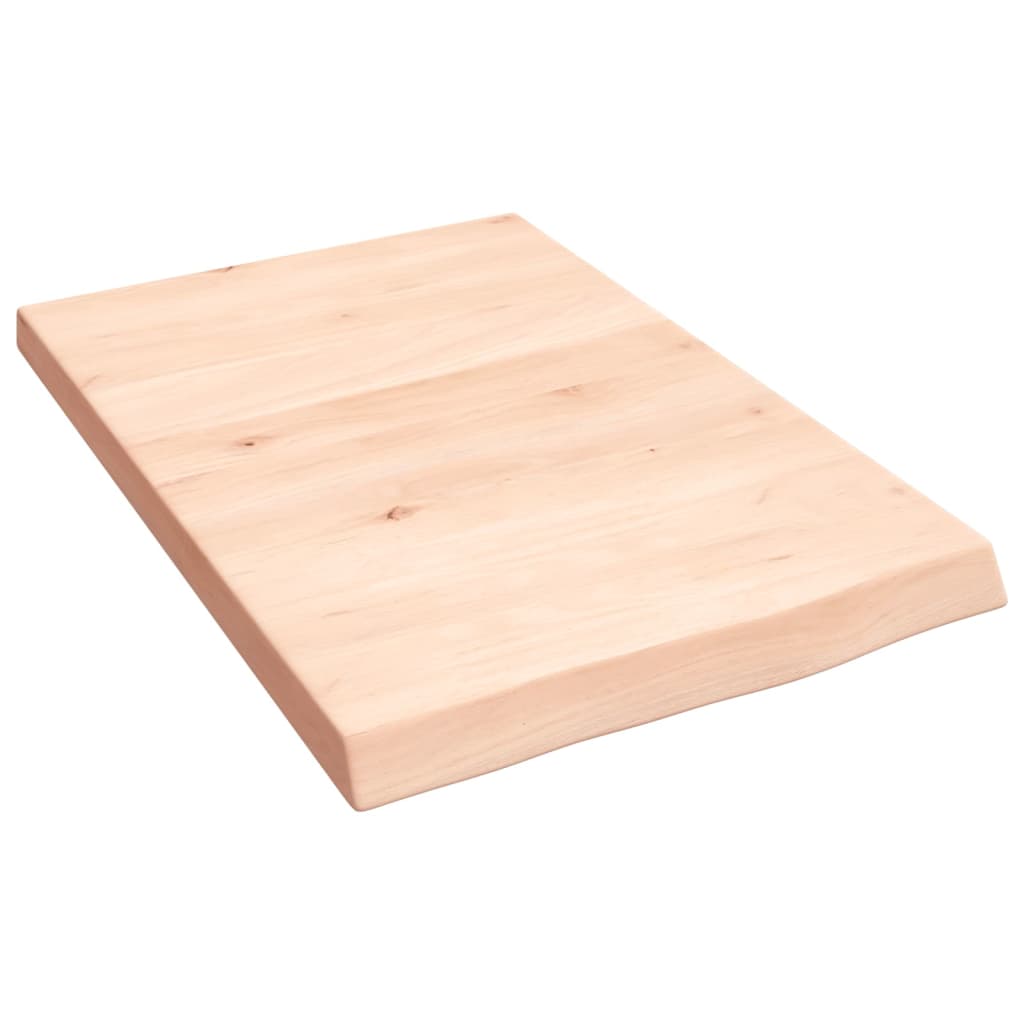 Wastafelblad 40x60x(2-4) cm onbehandeld massief hout
