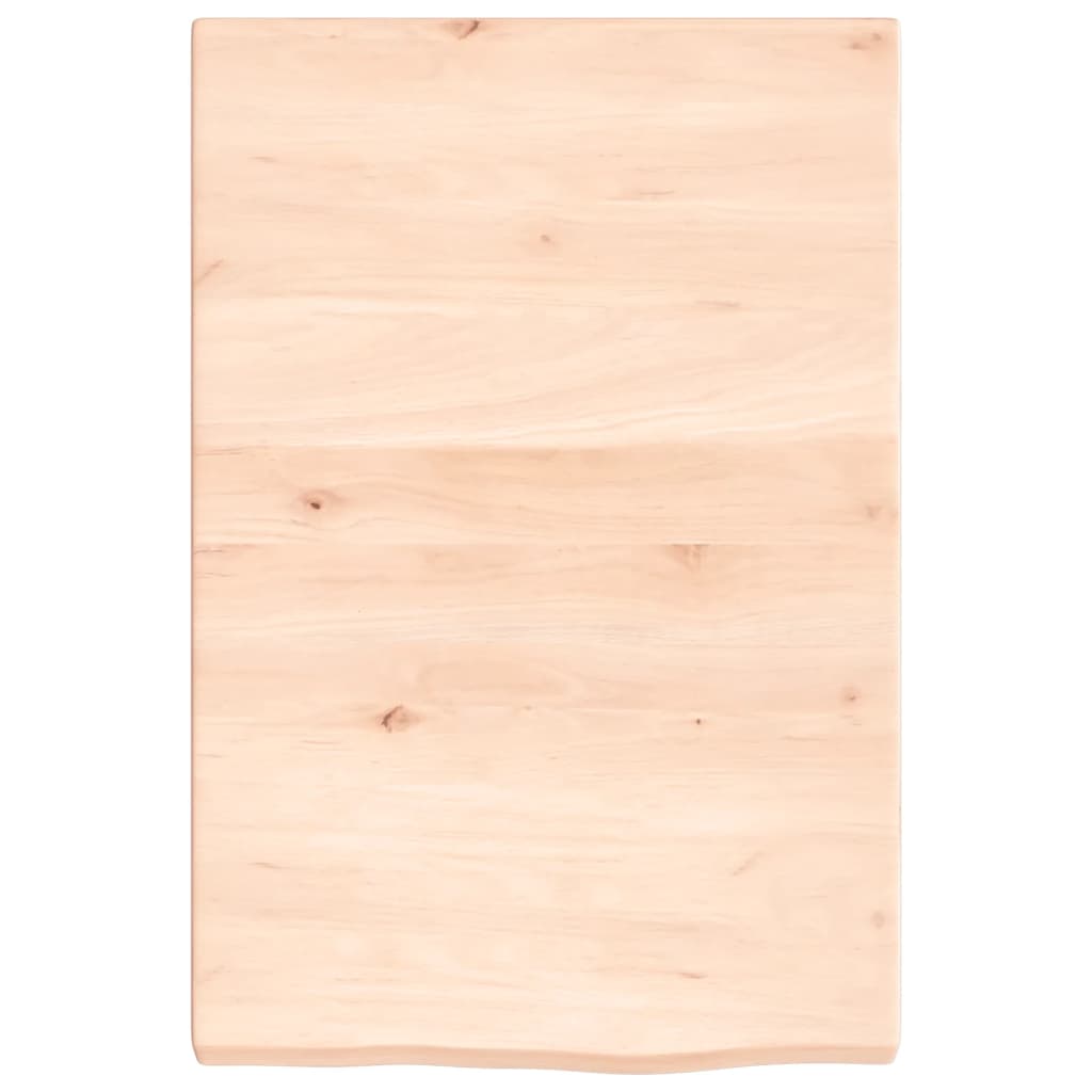 Wastafelblad 40x60x(2-4) cm onbehandeld massief hout
