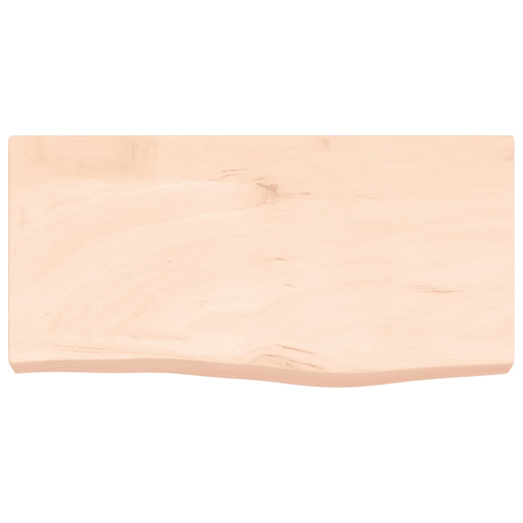 Wastafelblad 60x30x(2-6) cm onbehandeld massief hout