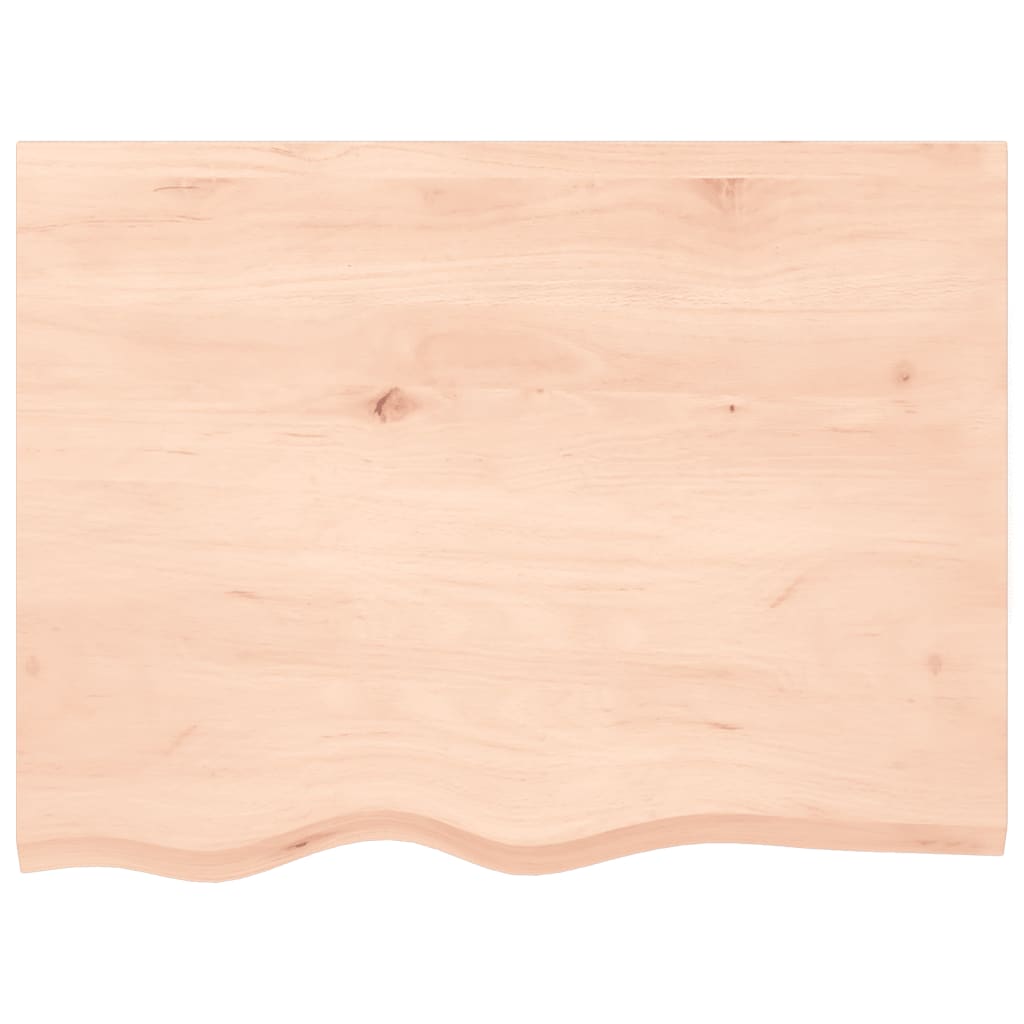 vidaXL Wastafelblad 80x60x(2-4) cm onbehandeld massief hout afbeelding