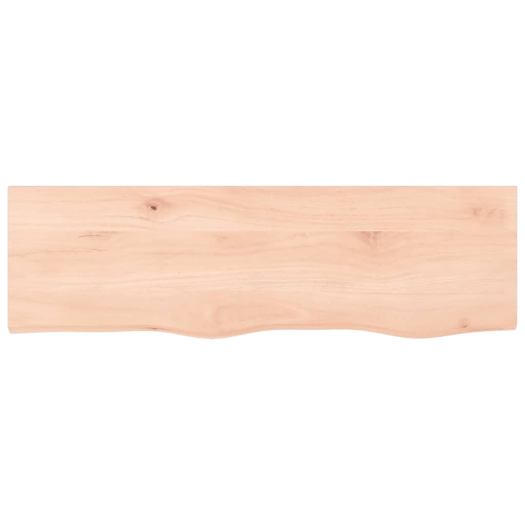 vidaXL Wastafelblad 100x30x(2-4) cm onbehandeld massief hout afbeelding