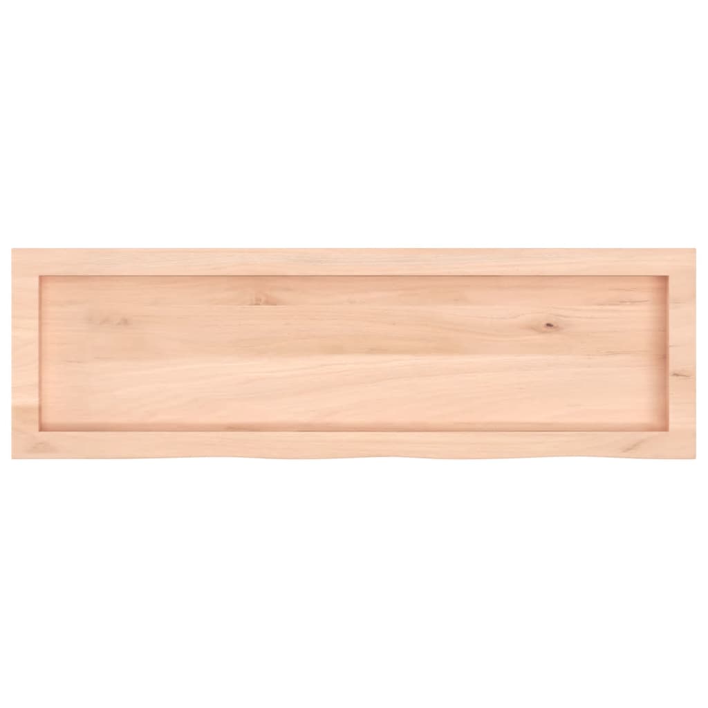 Wastafelblad 100x30x(2-4) cm onbehandeld massief hout