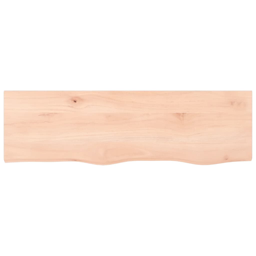 vidaXL Wastafelblad 100x30x(2-6) cm onbehandeld massief hout afbeelding