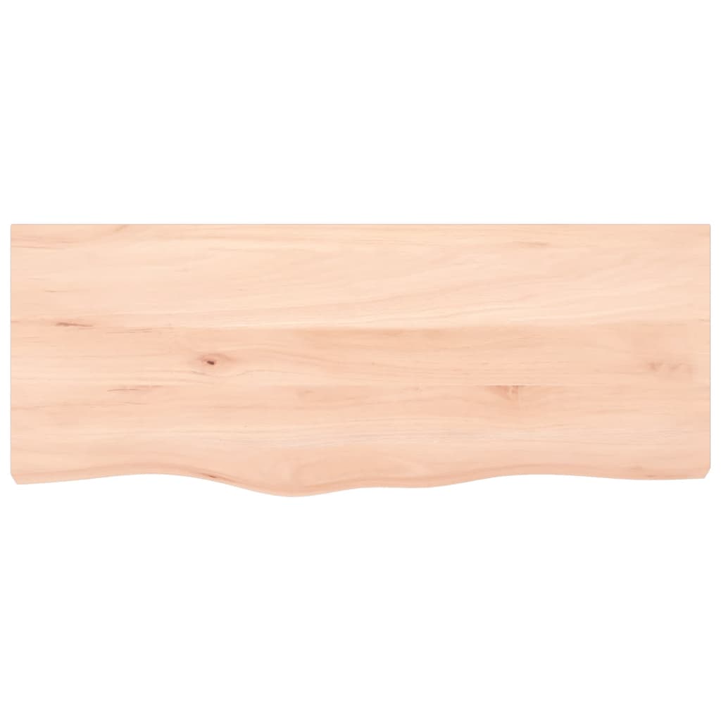 vidaXL - Wastafelblad - 100x40x(2-6) - cm - onbehandeld - massief - hout