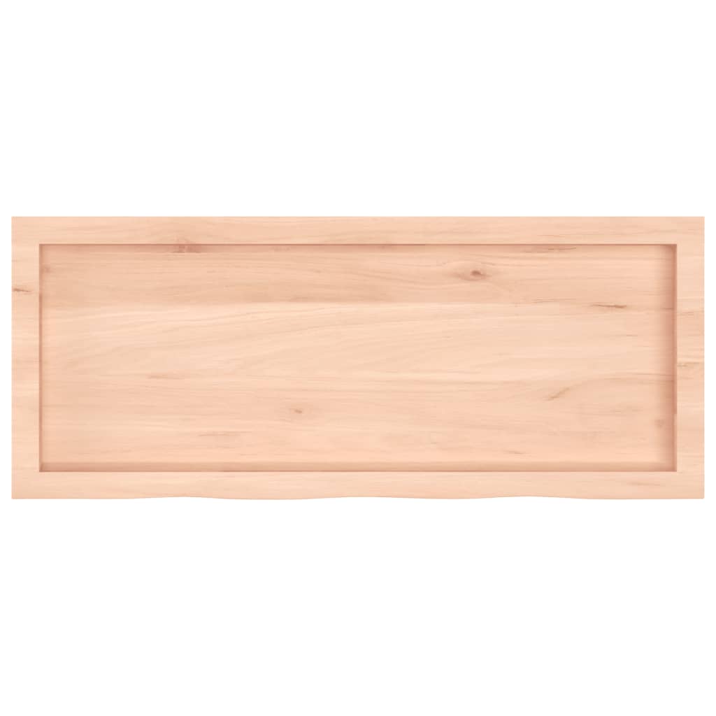 Wastafelblad 100x40x(2-6) cm onbehandeld massief hout