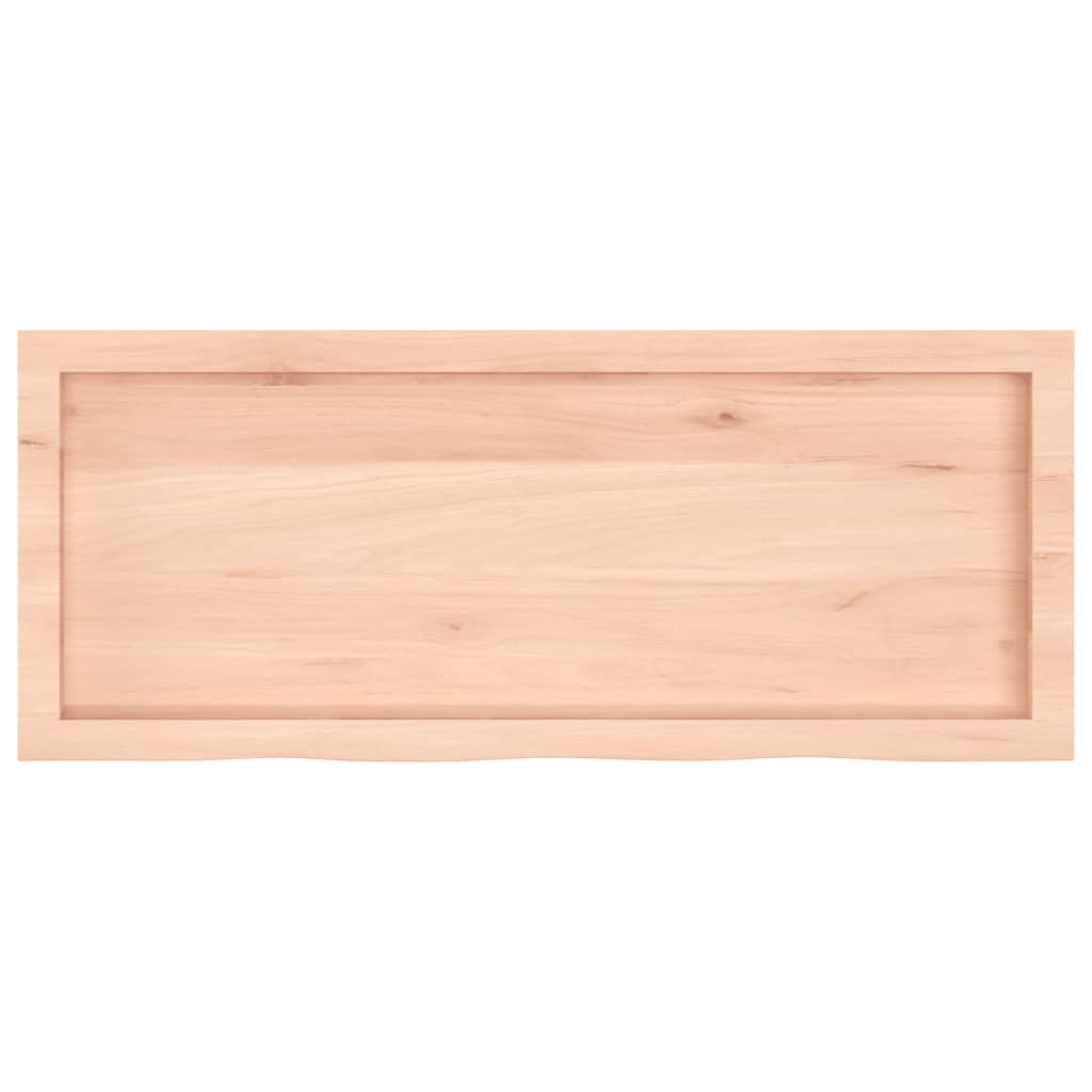 vidaXL - Wastafelblad - 100x40x(2-6) - cm - onbehandeld - massief - hout