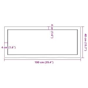 Koupelnová deska 100x40x(2-6) cm neošetřené masivní dřevo - obrázek 9
