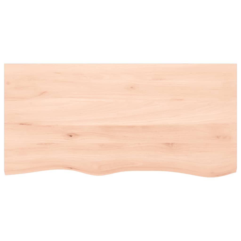 vidaXL Encimera de baño madera maciza sin tratar 100x50x2 cm